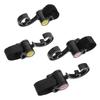 FUNOMOCYA 4pcs Stroller Hooks Rotatable Hanging Clips for Diaper Bags and Shopping Bags 360 Swivel Plastic Stroller Hangers in Yellow and Red view 1