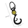FUNOMOCYA 4pcs Stroller Hooks Rotatable Hanging Clips for Diaper Bags and Shopping Bags 360 Swivel Plastic Stroller Hangers in Yellow and Red view 2