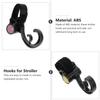 FUNOMOCYA 4pcs Stroller Hooks Rotatable Hanging Clips for Diaper Bags and Shopping Bags 360 Swivel Plastic Stroller Hangers in Yellow and Red view 3