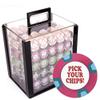 Playzaic Pick Your Chips | Milano Poker Chip Set in Case | 10-gram Real Casino Clay Set | Custom Build Your Casino Chips for Tournament or Cash Game, Texas Holdem or Blackjack (1,000-count Acrylic) view 1