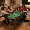VrillpxqAeon 8 Players Texas Holdem Foldable Poker Table, Portable Card Table, Felt Top with Cup Holders and Chip Trays, Compact Design for Home Nights, Durable MDF Frame with Easy Setup view 2