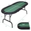 VrillpxqAeon 8 Players Texas Holdem Foldable Poker Table, Portable Card Table, Felt Top with Cup Holders and Chip Trays, Compact Design for Home Nights, Durable MDF Frame with Easy Setup view 4