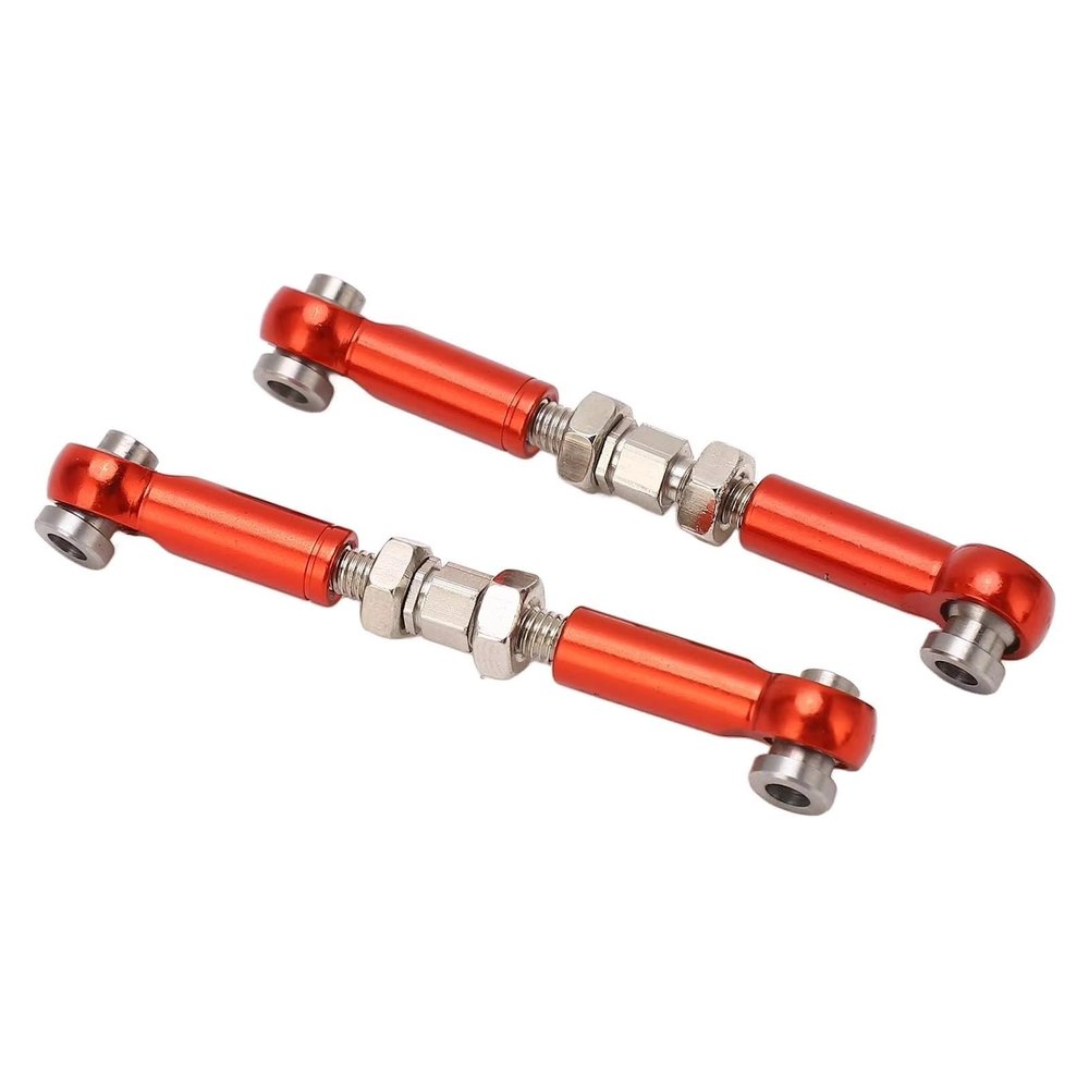 SKDUBRW RC Car Assortment for MJX 14210 14209 16208 16209 1/14 RC Servo Ends Steering Link Rod Pull Linkage Arm Aluminium Alloy rc Car Parts(Red)