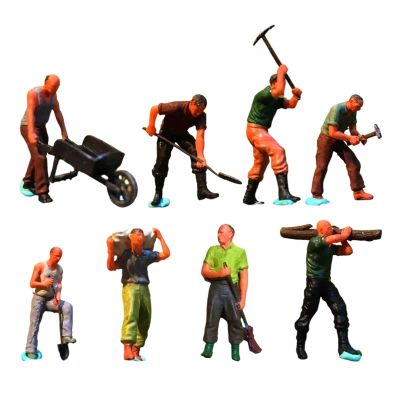 Guohetuk 8X 1/64 Worker People Figures for Desktop Decorations Diorama Architectural