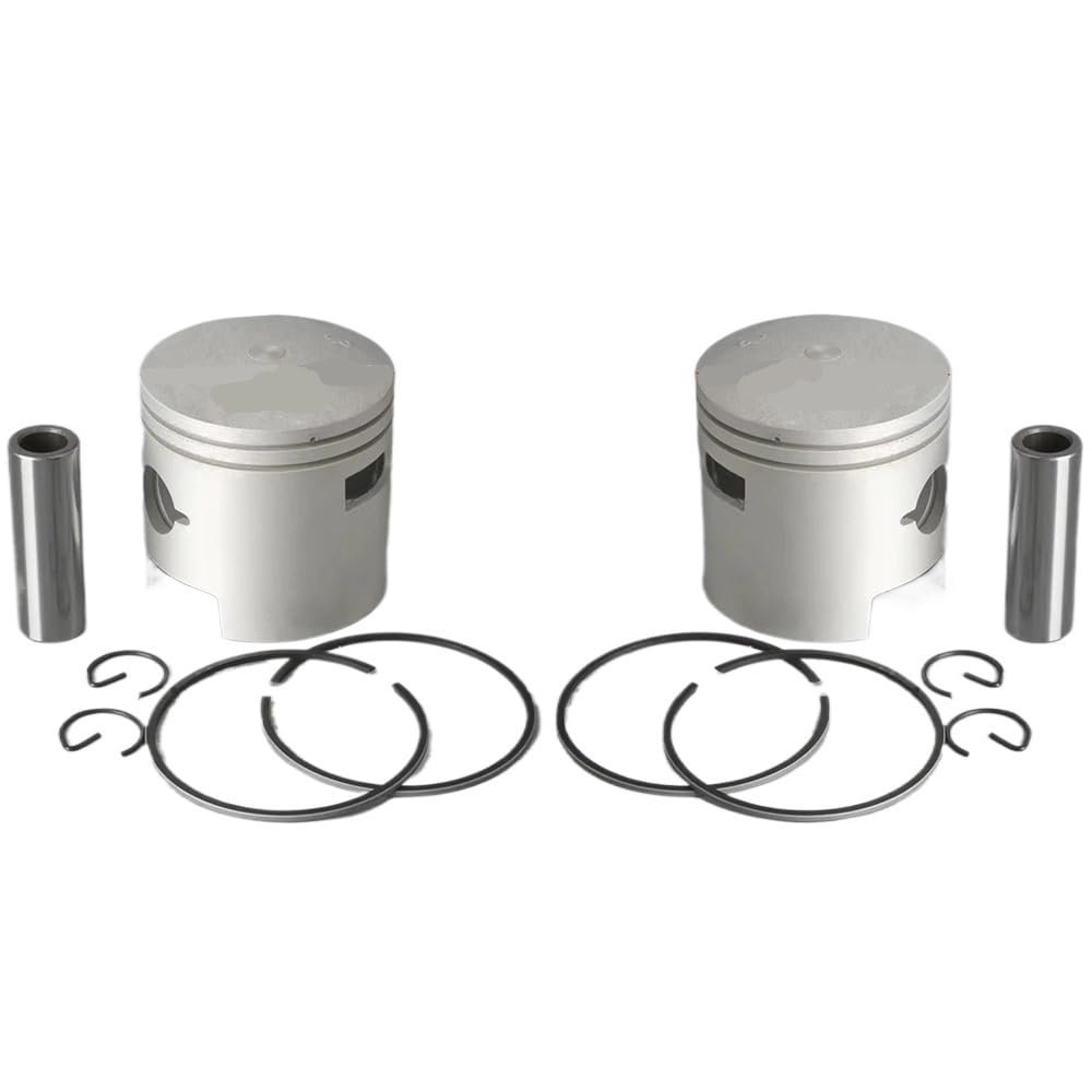 Yongfe 2pcs/Set 72.25mm 61N-11635-00 Piston Set +025 for 2T 25HP 30HP Outboard Engine Boat Motor Parts