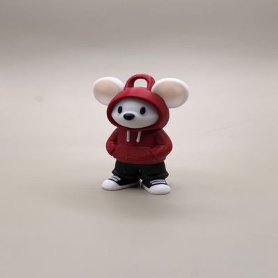 3D Printed Street Mouse Poseable Figure, Bendable, Urban Street Art Style, Desk Accent Collectible