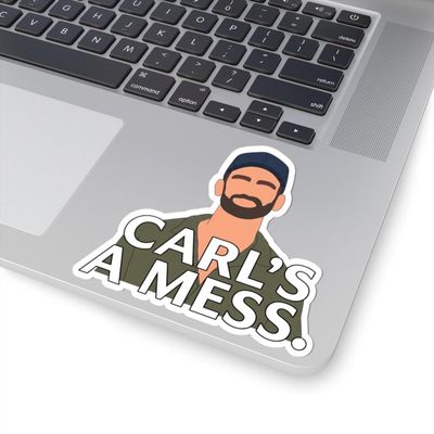 Carl's A Mess Vinyl Sticker Funny Meme Die Cut Magnet Summer Weekend Sticker Carls A Mess, Funny Overload Work Gift Decor (Style 01)