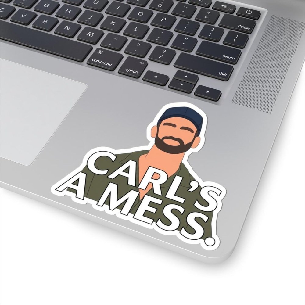 Carl's A Mess Vinyl Sticker Funny Meme Die Cut Magnet Summer Weekend Sticker Carls A Mess, Funny Overload Work Gift Decor (Style 01)