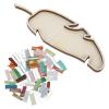 FOYTOKI Leaf Shaped Mosaic Craft Kit and Adults, DIY Art Kit with Green and Red Glass Tiles, Creative Mosaic Making Supplies for Handmade Projects and Home Decoration view 1