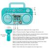 LiebeWH Karaoke Machine with Two Wireless Mics Portable Singing Speaker Handles Easy Storage Music Toy for Boys Girls Home Use (Mint Green) view 3