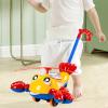 Push & Pull Toy for Toddlers 1-3, Lobster Walking Balance Toy with Detachable Rod, Yellow view 2