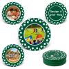 100-1000pcs Plastic Poker Chips Customizable 37 & 40 MM Personalized Poker Chips with Logo/Text/Image UV Printed Customized Poker Chips for Birthday, Casino Party (Green, 37MM) view 1