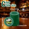 100-1000pcs Plastic Poker Chips Customizable 37 & 40 MM Personalized Poker Chips with Logo/Text/Image UV Printed Customized Poker Chips for Birthday, Casino Party (Green, 37MM) view 4