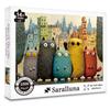 Puzzle for Adults 1000 Pieces, Textured Cute Cats City Jigsaw Puzzles view 3