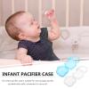 Toddmomy 2pcs Storage Case Portable Pp Pacifier Holder Box Dustproof Travel Organizer in Blue and White view 3
