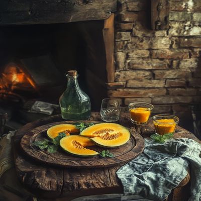 Hami Melon By The Fireplace 1000 Pieces Puzzle for Adults, Educational Intellectual Jigsaw Puzzle, Fruit Fantasy Puzzles for Adults Fun Game 20 * 28.8 Inch