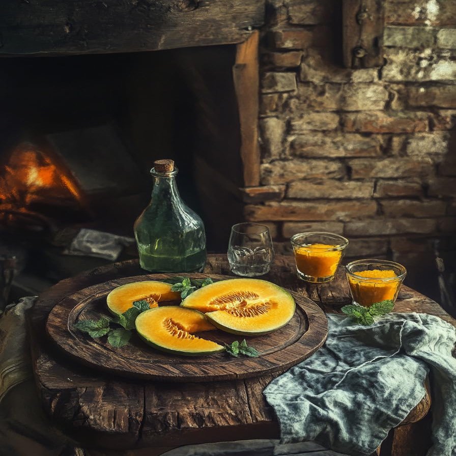 Hami Melon By The Fireplace 1000 Pieces Puzzle for Adults, Educational Intellectual Jigsaw Puzzle, Fruit Fantasy Puzzles for Adults Fun Game 20 * 28.8 Inch