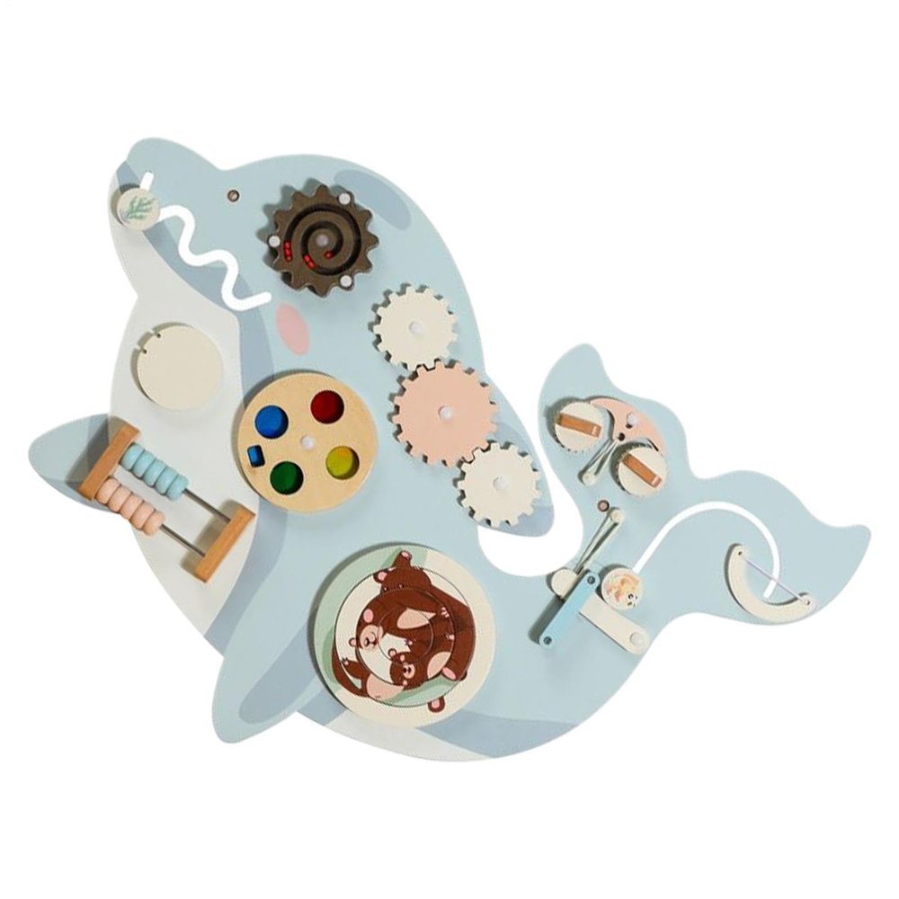Wall Activity Board - Educational Sensory Panel, Interactive Learning Center Frame, Polymer Box, for Hands-on Cognitive Growth | Multiple Environments Nursery Playroom Child Development Task