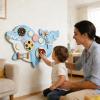 Wall Activity Board - Educational Sensory Panel, Interactive Learning Center Frame, Polymer Box, for Hands-on Cognitive Growth | Multiple Environments Nursery Playroom Child Development Task view 2