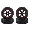 RC Tires for Wltoys 144001 144010 124007 124019 for Tamiya TT02B for HSP 1/10 1/12 1/14 rc Car Off Road for Buggy 4Pcs 75Mm Wheel Tire view 1