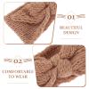 COSMEVIVI 2pcs Headbands, Knitted Bow Hair Bands, Soft Hair Accessories, Warm Headband Set for Newborns, Party and Daily Wear view 3
