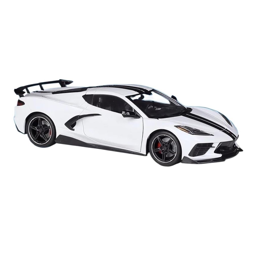 1 18 for 2020 Chevrolet Corvette Stingray Coupe Diecast Vehicle Collectible Collectible Gift(White)