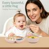 Eascrozn Baby Utensils, 3 Pack Silicone Forks and Spoons Set, Baby Spoons Self Feeding 6+ Months, BPA Free, Baby Led Weaning Feeding Supplies, Dishwasher Safe view 3