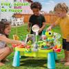 CEPSFH Upgraded Water Table for Toddlers 1-3 with Electric Pump,Kids Water Table with Faucet Play Food Accessories Fishing Toy,Dinosaur Outdoor Sensory Toys,Kitchen Play Sink Toys for Girl Boy Age 4-8 view 2