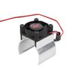Aluminum Alloy 540/545/550 Motor Heat Sink Radiator, RC Car Heat Sink with Auto - Sensing Cooling Fan, 1/10 RC Motor Radiator for HPI Axial Himoto (Silver) view 2