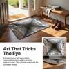 Funny 3D Hole Rug Doormat that Looks Like a Hole, Novelty Optical Illusion Rug Carpet Illusion Hole, Non-Slip Washable Fun Rug for Entryway Pets Kids view 2