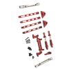 RC Toys Models For MN82 LC79 MN78 1/12 RC Car Upgrade Parts Metal For Chassis Link Rod Pull Rod Mount Shock Absorber Drive Shaft Set(Red) view 2