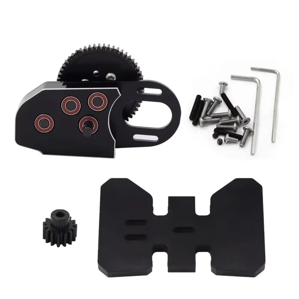 Rc Car Gearbox For Axial For SCX10 III II 90046 For Capra For TRX4 1/10 Low Gearbox Middle Transmission Box Overdrive Gear RC Crawler Upgrade Part(Black)