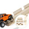 1/43 RC Car Wooden Bridge DIY Course Ramp, 4-Piece Desktop Ornament Seesaws Obstacle Slope Accessories view 4