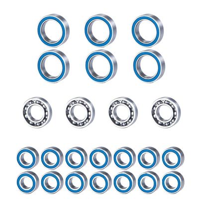 LEWAGH 24Pcs Wheel Hub Axle Blue Rubber Sealed Bearing Kit for Element RC Enduro Sendero 1/10 RC Car Truck Model Parts