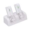 4 in 1 Remote Controller Charging Station, Dual Remote Charger Dock with Built - in 2800mAh Lithium Batteries, Portable ABS Charging Base for Game Consoles and Smart TVs (White) view 3
