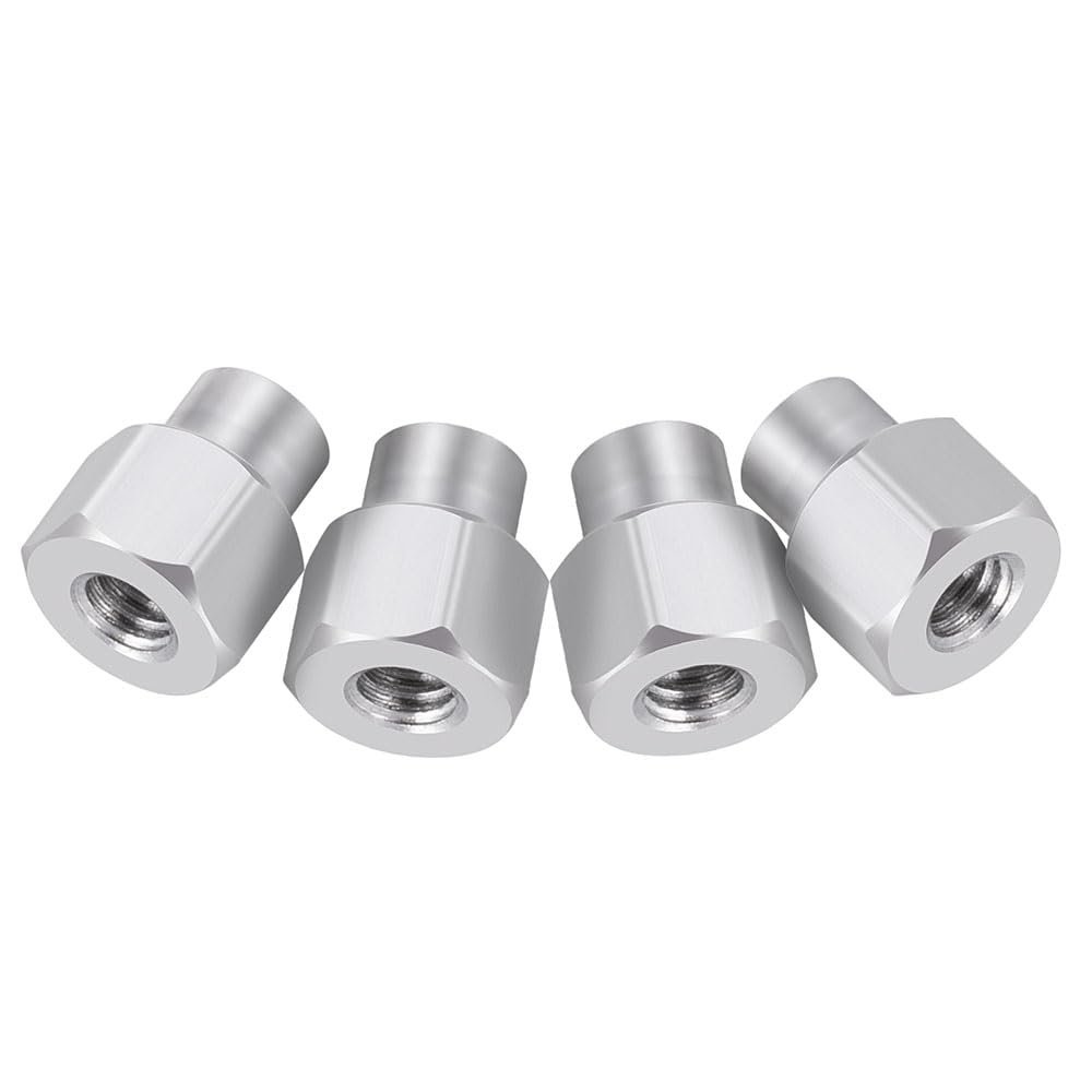 4Pcs 2mm/3mm/5mm Stainless Steel Wheel Hex 4mm Adapters Coupler for Axial SCX24 FMS FCX24M 1/24 RC Car Upgrade Parts(2mm)