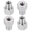 4Pcs 2mm/3mm/5mm Stainless Steel Wheel Hex 4mm Adapters Coupler for Axial SCX24 FMS FCX24M 1/24 RC Car Upgrade Parts(2mm) view 4