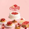 1 PCS Congrats 2026 Graduation Cake Topper Glitter Class of 2026 Congrats Grad Cake Decorations Bow Diploma Grad Cap Cake Pick for 2026 High School College Senior Graduation Party Decorations Red view 4