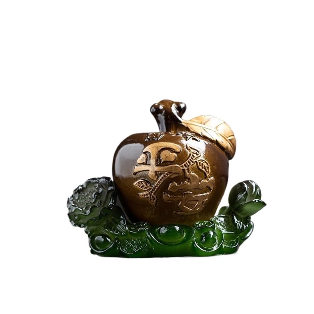 FENOKD Tea Pets Creative Fruit Tea Pet Heat-Changing Color Tea Pet Tea Tray Tea Set Resin Tea Pet Figurines.A