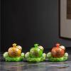 FENOKD Tea Pets Creative Fruit Tea Pet Heat-Changing Color Tea Pet Tea Tray Tea Set Resin Tea Pet Figurines.A view 4