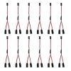 12pcs Servo Extension Cables Kit, 16.8cm/6.61in Male to 2 Female Y Connector Harness Wire 3 Pin Plug Splitter Servo Adapter Compatible with JST RC Jr Futaba RC Cars or Aircraft Parts Accessories view 1