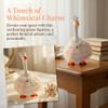 Mini Desk Goose Outfit 7 Inch, Princess Flower Dress with Crown & Pearl Necklace view 3