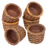 Gatuida 6pcs Miniature Resin Rattan Baskets Small Doll House Baskets Storage Organizers Mini Accessories for Crafts and Dollhouse Decor view 1