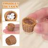 Gatuida 6pcs Miniature Resin Rattan Baskets Small Doll House Baskets Storage Organizers Mini Accessories for Crafts and Dollhouse Decor view 3