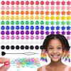 Tinkrstuff 150pcs Mixcolor Round and Star Small Silicone Beads for Hair view 1
