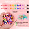 Tinkrstuff 150pcs Mixcolor Round and Star Small Silicone Beads for Hair view 3