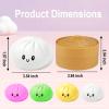 2 Pack Dumpling Squeeze Soft TPR Squeeze, Slow Rising Stress Relieving Fidget Gift, Bao Bun Desk Decoration, Handheld Relaxation for Office HomeWhite/Purple view 2