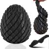 3D Printed Fidget Toys, 3D Printed Spiral Dragon Egg Fidget Toys, 3D Printed Spiral Egg Fidget Toy, Stress Relief Desk Fidget Toy, Classroom Prize, Party Favors (Black) view 1