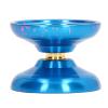 Unresponsive Aluminum Alloy Yoyo Ball, Advanced Yoyo Toy with 3 Strings and Glove, High Stability Metal Yoyo for Trick Training and Bind Return Practice (Blue) view 2