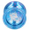 Unresponsive Aluminum Alloy Yoyo Ball, Advanced Yoyo Toy with 3 Strings and Glove, High Stability Metal Yoyo for Trick Training and Bind Return Practice (Blue) view 3